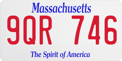 MA license plate 9QR746