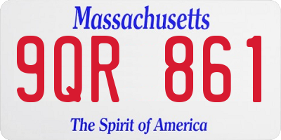 MA license plate 9QR861