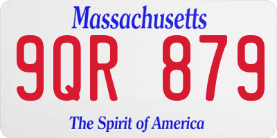 MA license plate 9QR879
