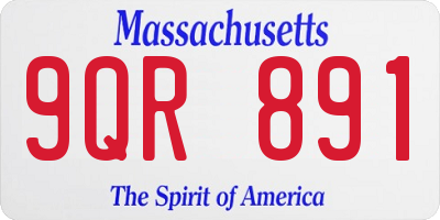 MA license plate 9QR891