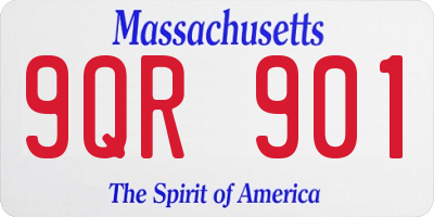 MA license plate 9QR901
