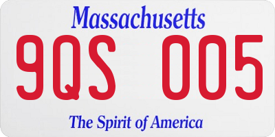 MA license plate 9QS005