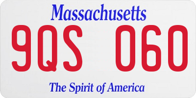 MA license plate 9QS060