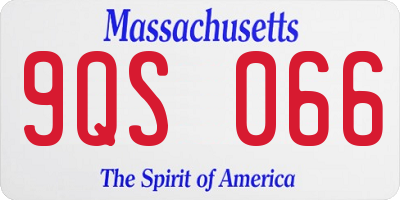 MA license plate 9QS066
