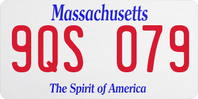 MA license plate 9QS079