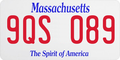 MA license plate 9QS089