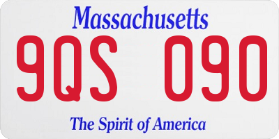 MA license plate 9QS090