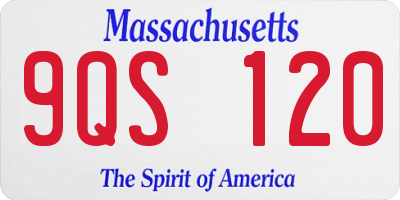 MA license plate 9QS120