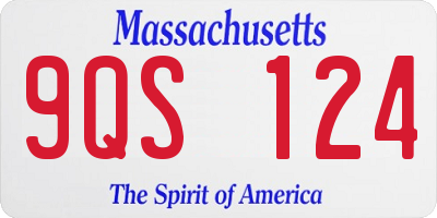MA license plate 9QS124