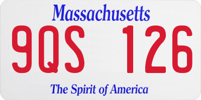 MA license plate 9QS126