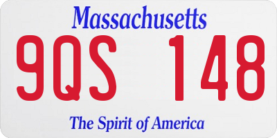 MA license plate 9QS148