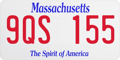 MA license plate 9QS155