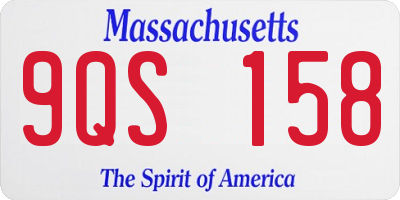 MA license plate 9QS158