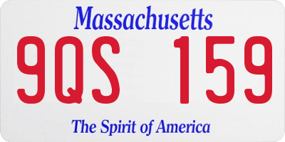 MA license plate 9QS159