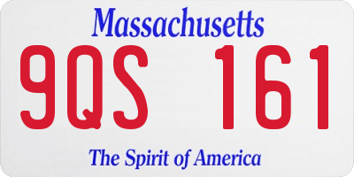 MA license plate 9QS161