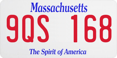 MA license plate 9QS168