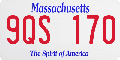 MA license plate 9QS170