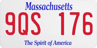 MA license plate 9QS176