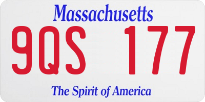 MA license plate 9QS177