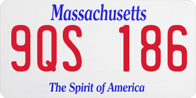 MA license plate 9QS186