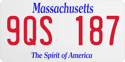 MA license plate 9QS187