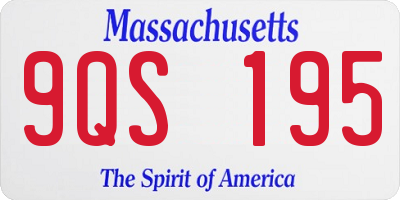 MA license plate 9QS195