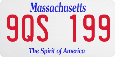 MA license plate 9QS199