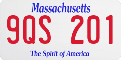 MA license plate 9QS201