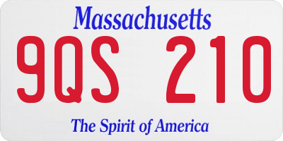 MA license plate 9QS210