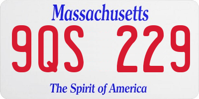 MA license plate 9QS229