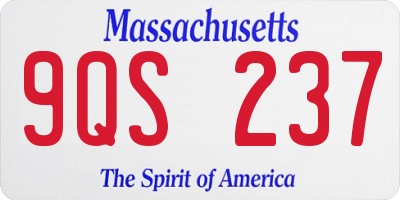 MA license plate 9QS237