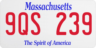 MA license plate 9QS239