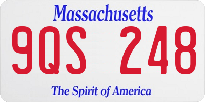 MA license plate 9QS248