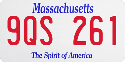 MA license plate 9QS261
