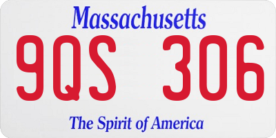 MA license plate 9QS306