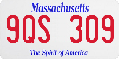 MA license plate 9QS309