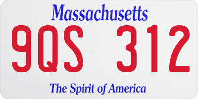 MA license plate 9QS312