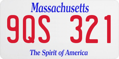 MA license plate 9QS321
