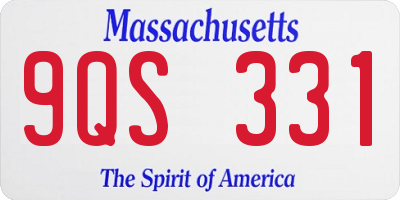 MA license plate 9QS331