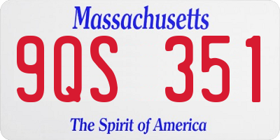 MA license plate 9QS351
