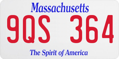 MA license plate 9QS364