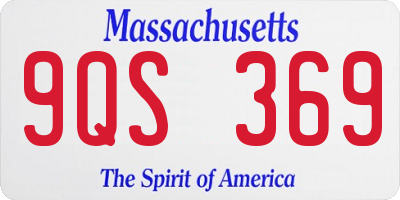 MA license plate 9QS369