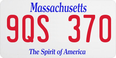 MA license plate 9QS370