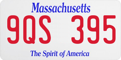 MA license plate 9QS395