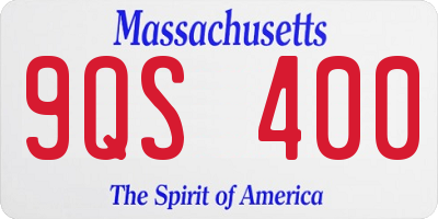 MA license plate 9QS400