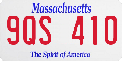 MA license plate 9QS410