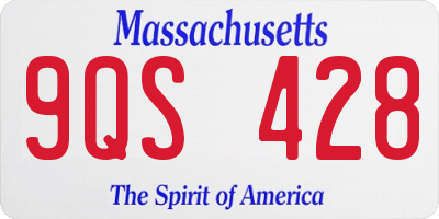 MA license plate 9QS428