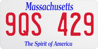 MA license plate 9QS429