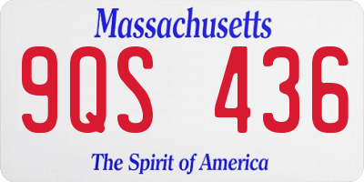MA license plate 9QS436