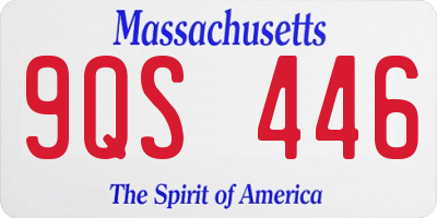 MA license plate 9QS446